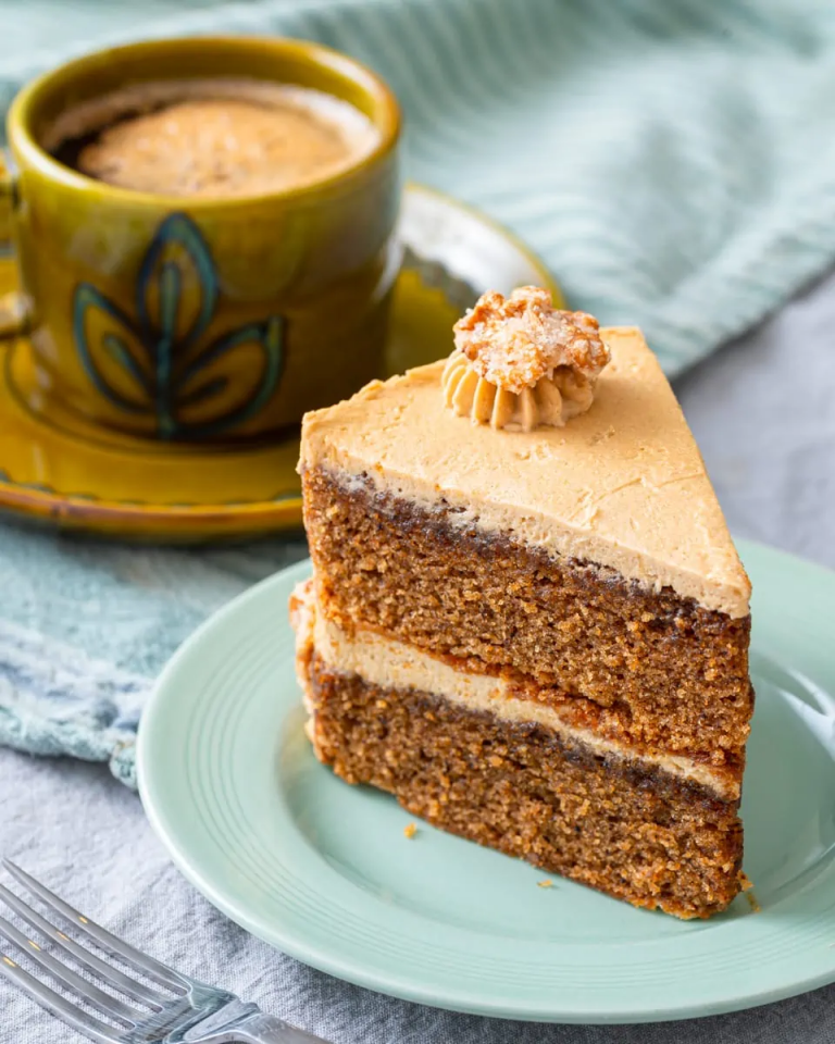 vegan coffee walnut cake