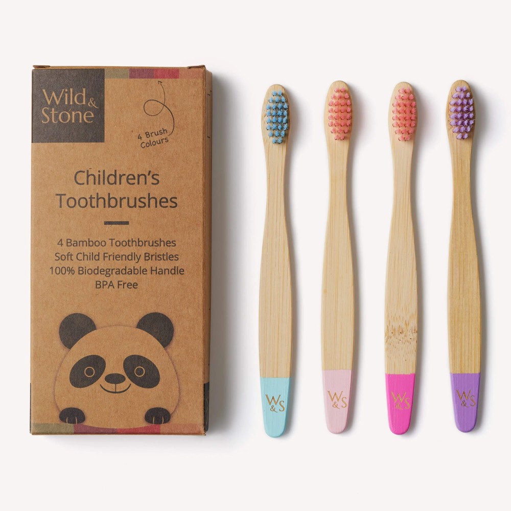 wild & stone bamboo toothbrushes children
