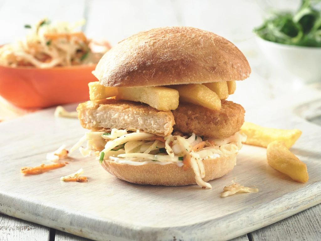 vegan fish chip sandwich