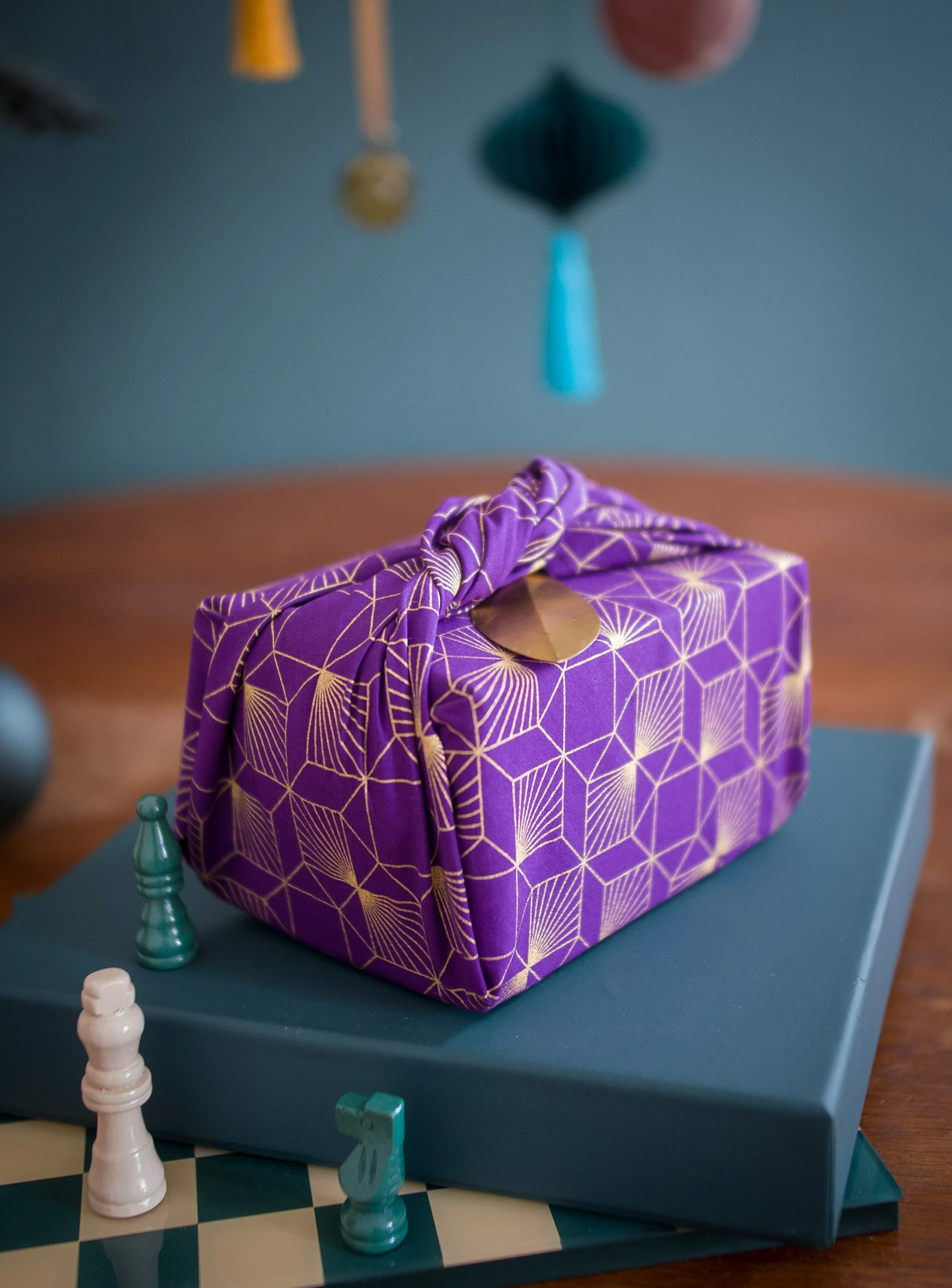 beautiful reusable fabric gift wrap