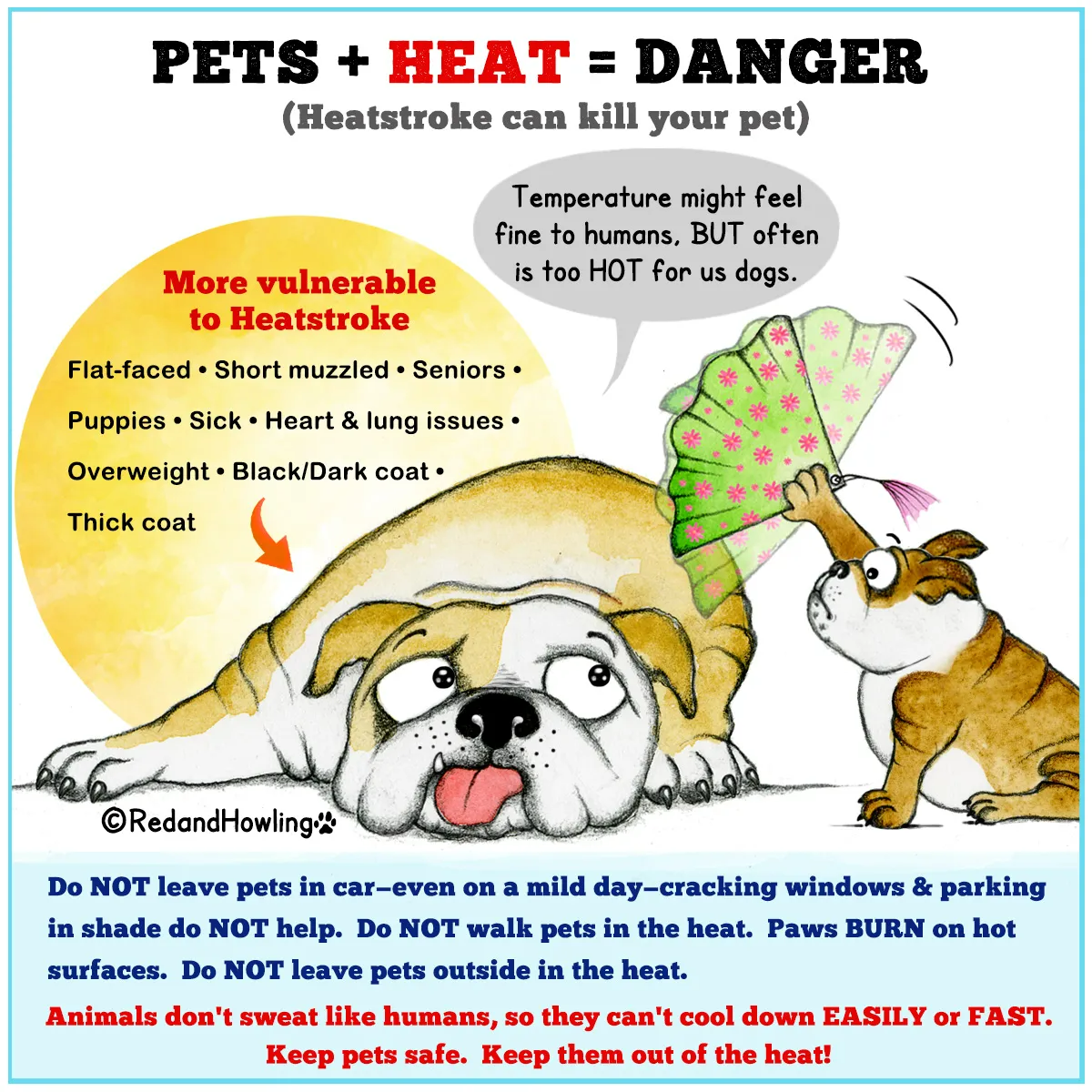 heatstroke in pets red and howling 