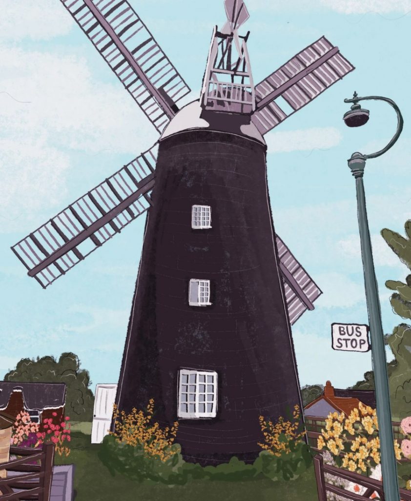 Burwell windmill Cambridge Purple