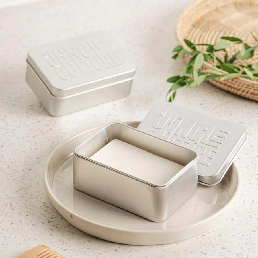 metal soap tin with drip tray 