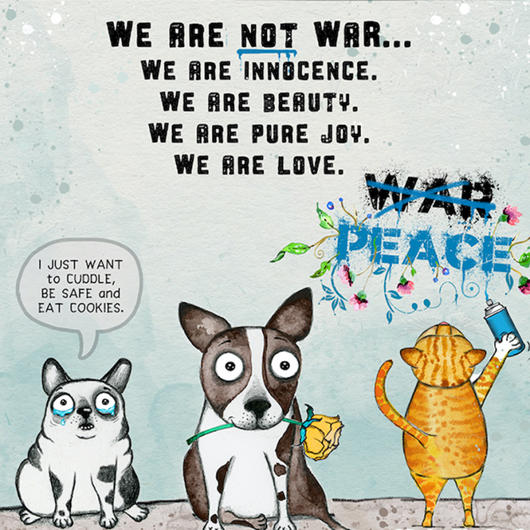 peace red and howling