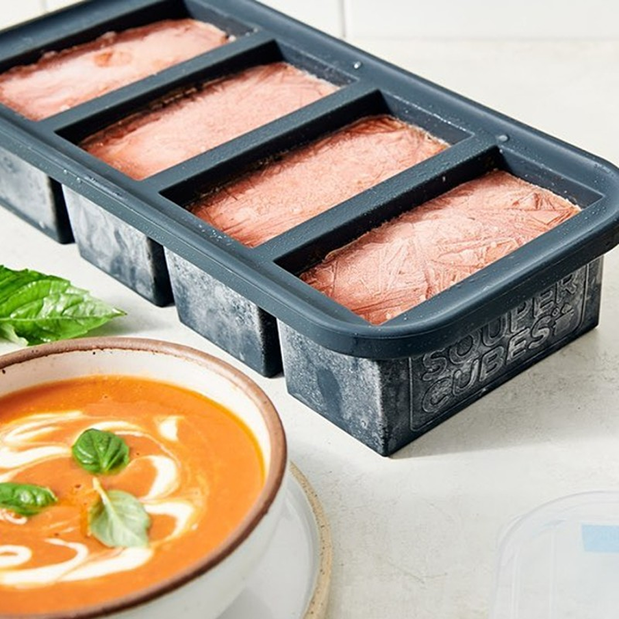 silicone trays to freeze soups, rice & bread