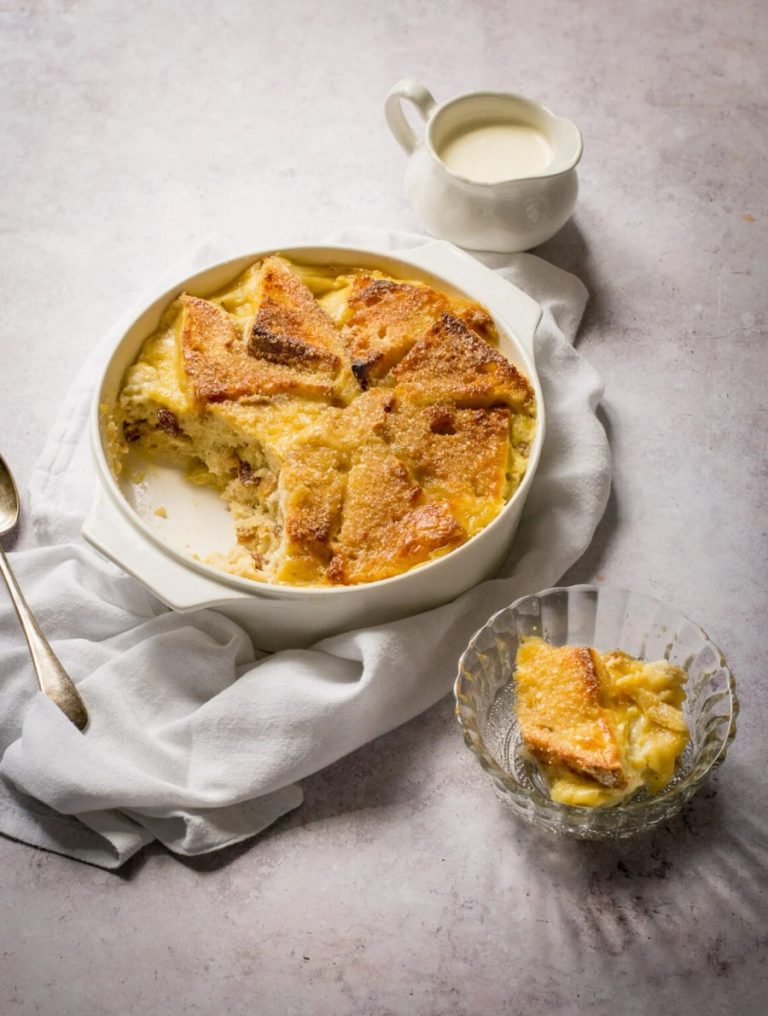 vegan bread and butter pudding