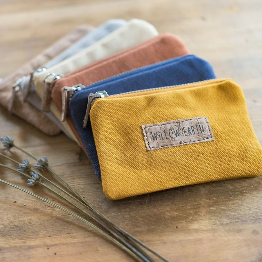 Willow Earth canvas coin purses