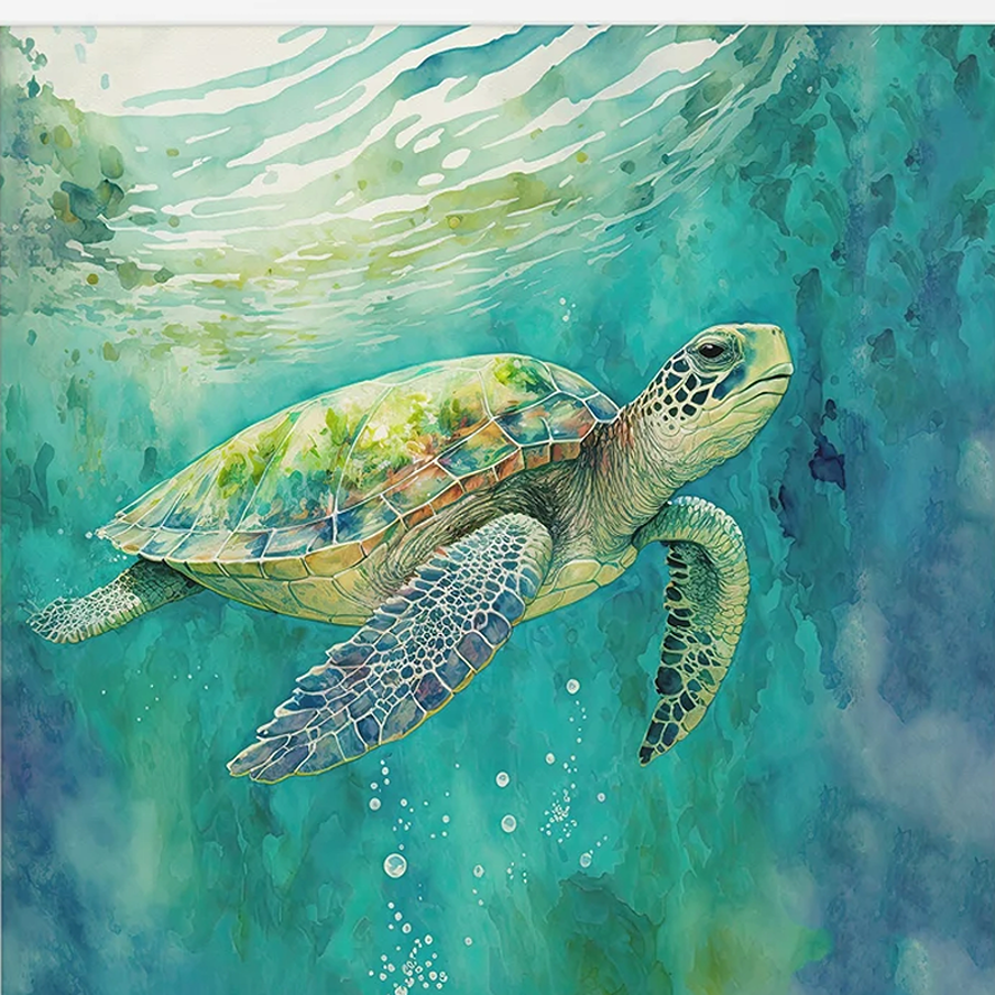 beautiful sea turtle
