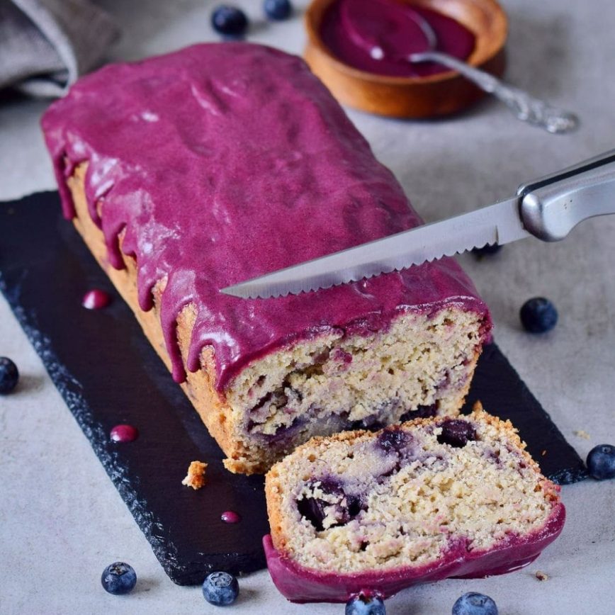 banana bread with blueberries