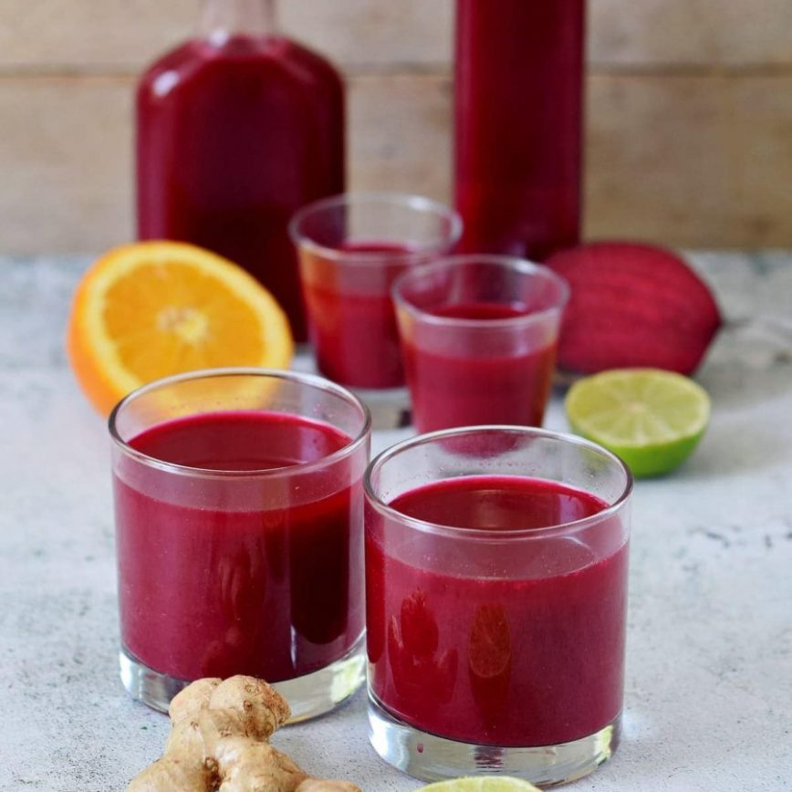 immune-boosting beetroot and ginger juice