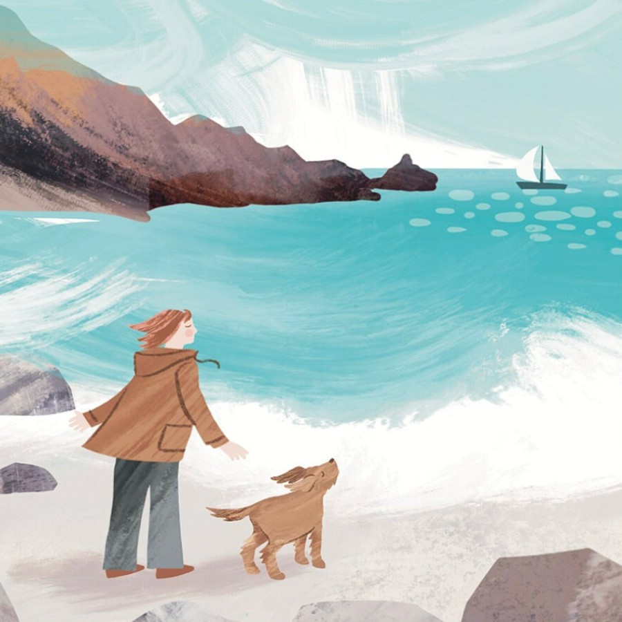 seaside dog walk Gill Wild