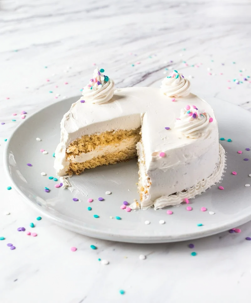 vegan vanilla birthday cake