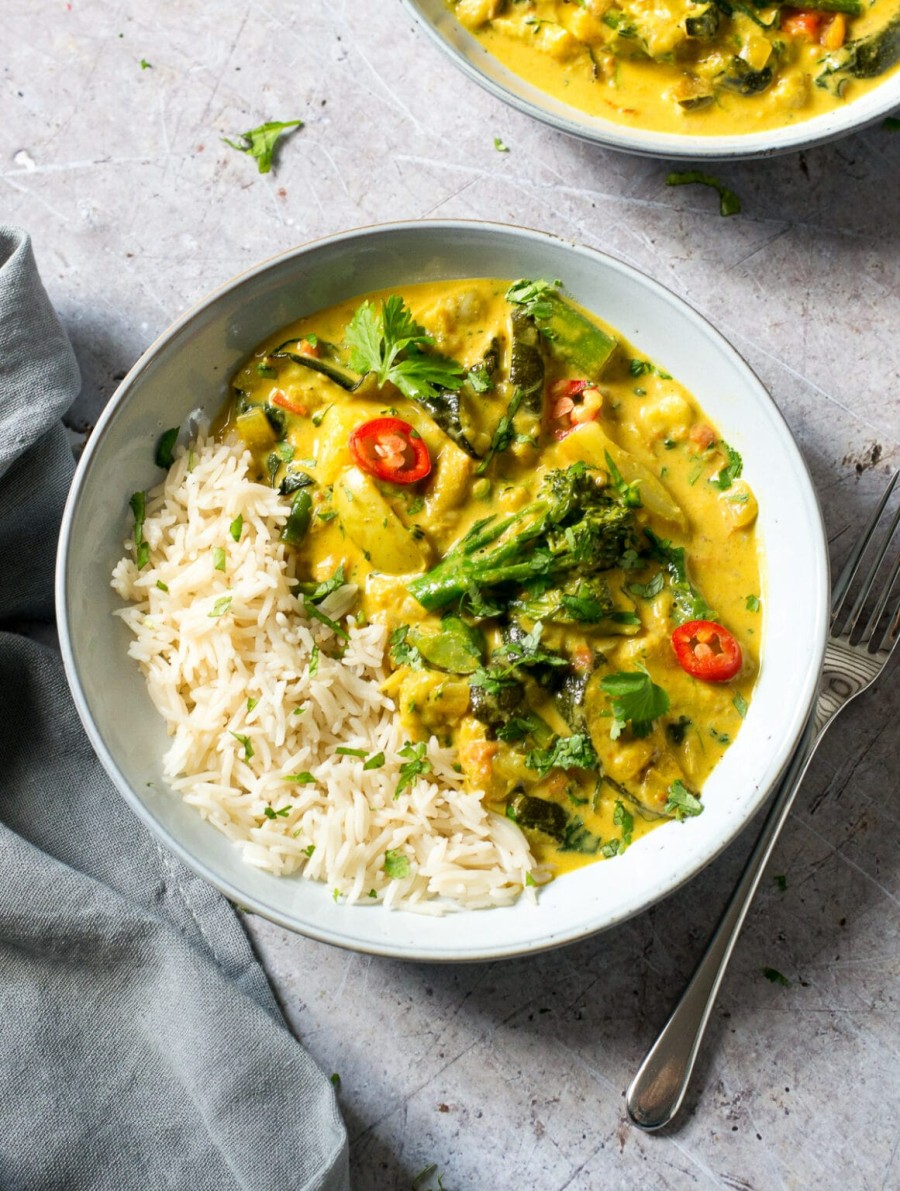 vegan courgette curry