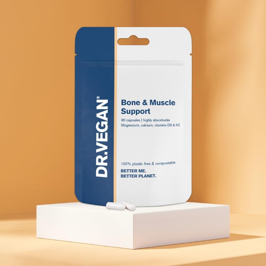 a bone/muscle supplement in sustainable packaging