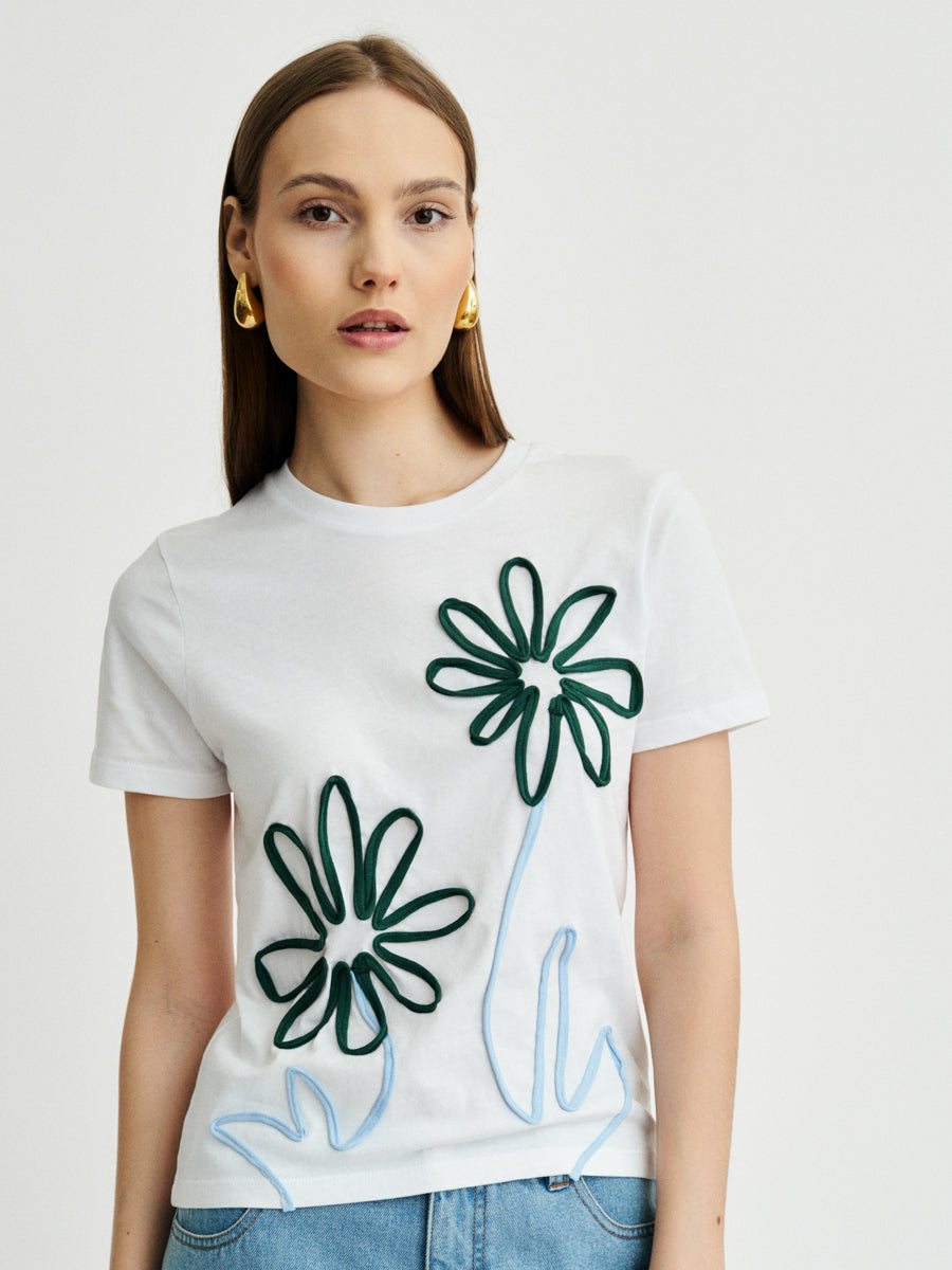 floral organic cotton t-shirt