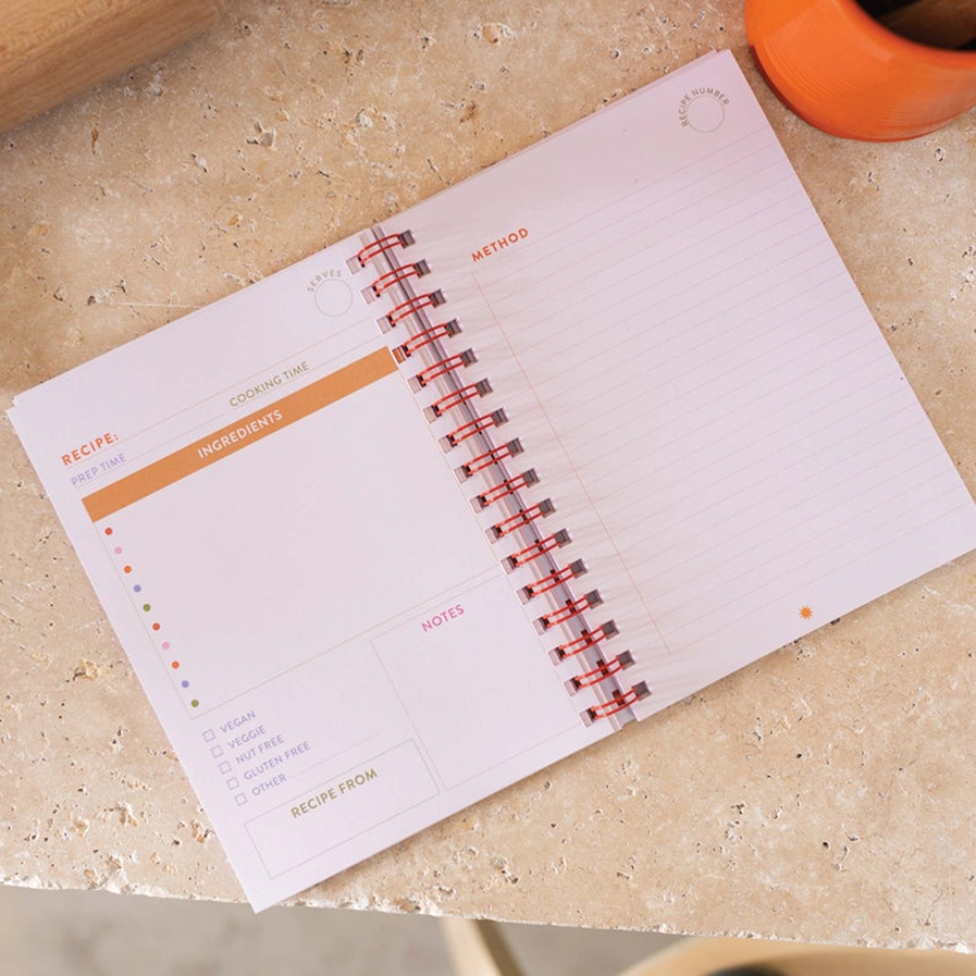 recycled paper recipe organiser