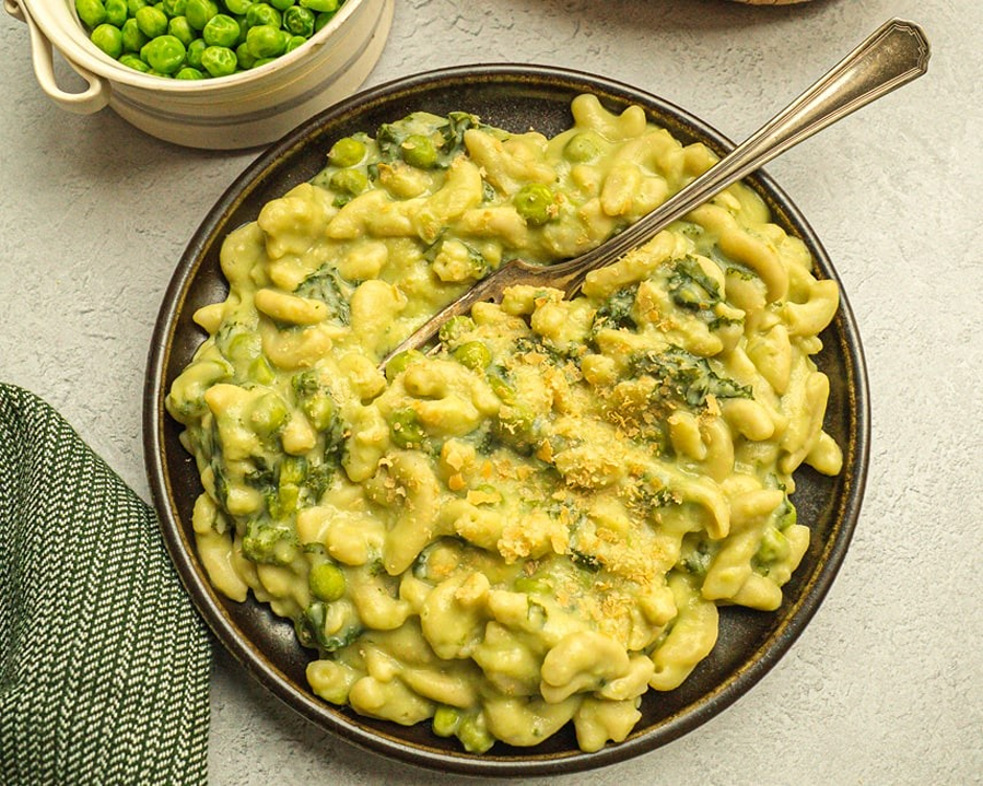 veggie pasta with peas