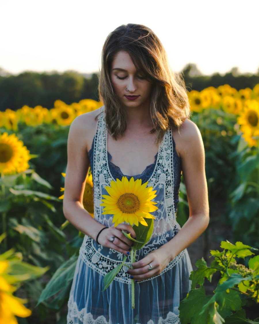 woman with sunflower Jake Young 