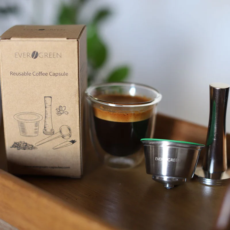 Evergreen reusable coffee capsule