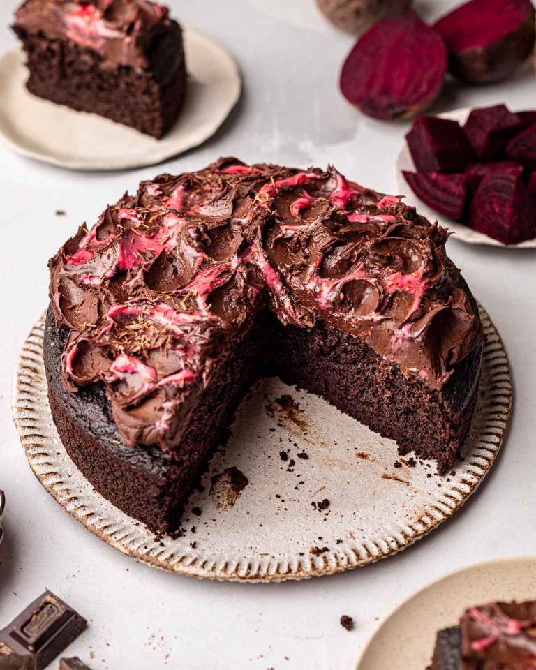 vegan beetroot chocolate cake