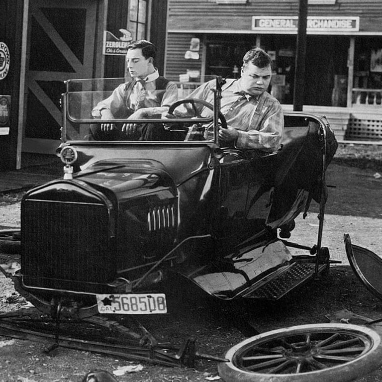 the garage Buster Keaton