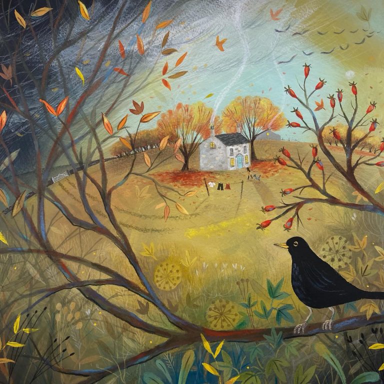 autumn blackbird Julia Crossland