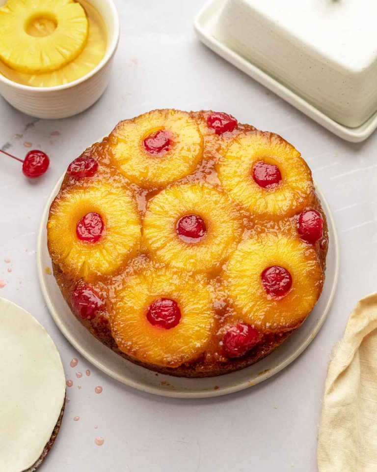vegan pineapple upside down cake