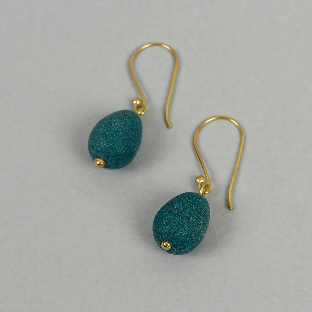 recycled glass earrings