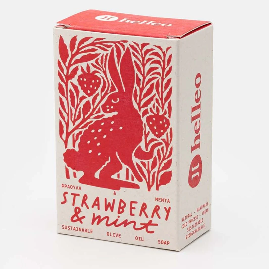strawberry mint soap