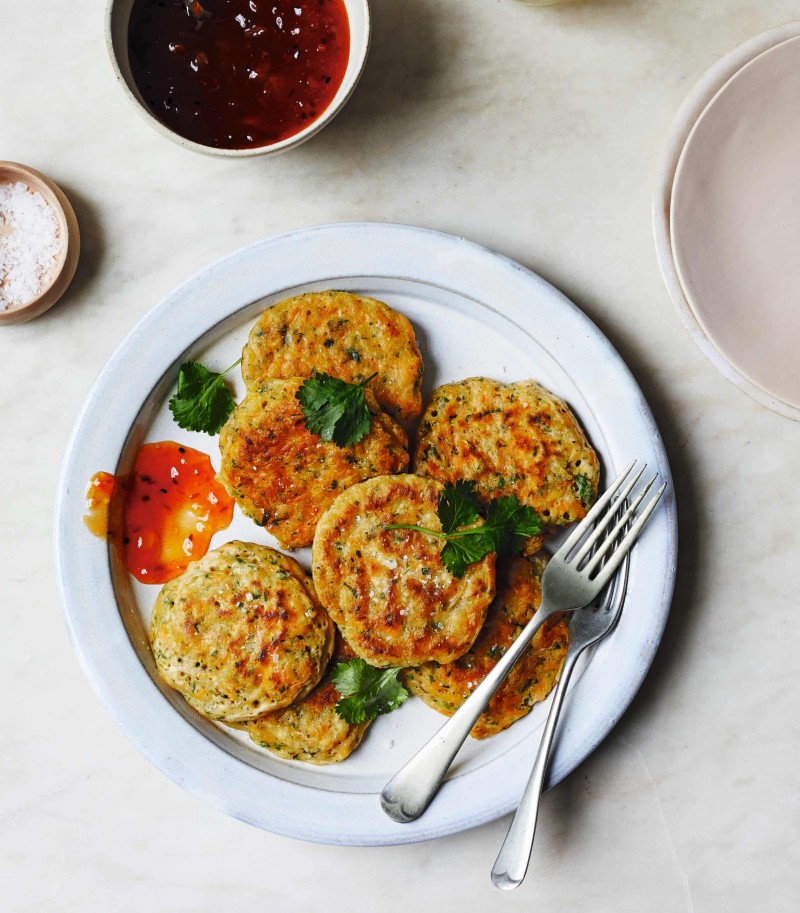 carrot coriander fritters