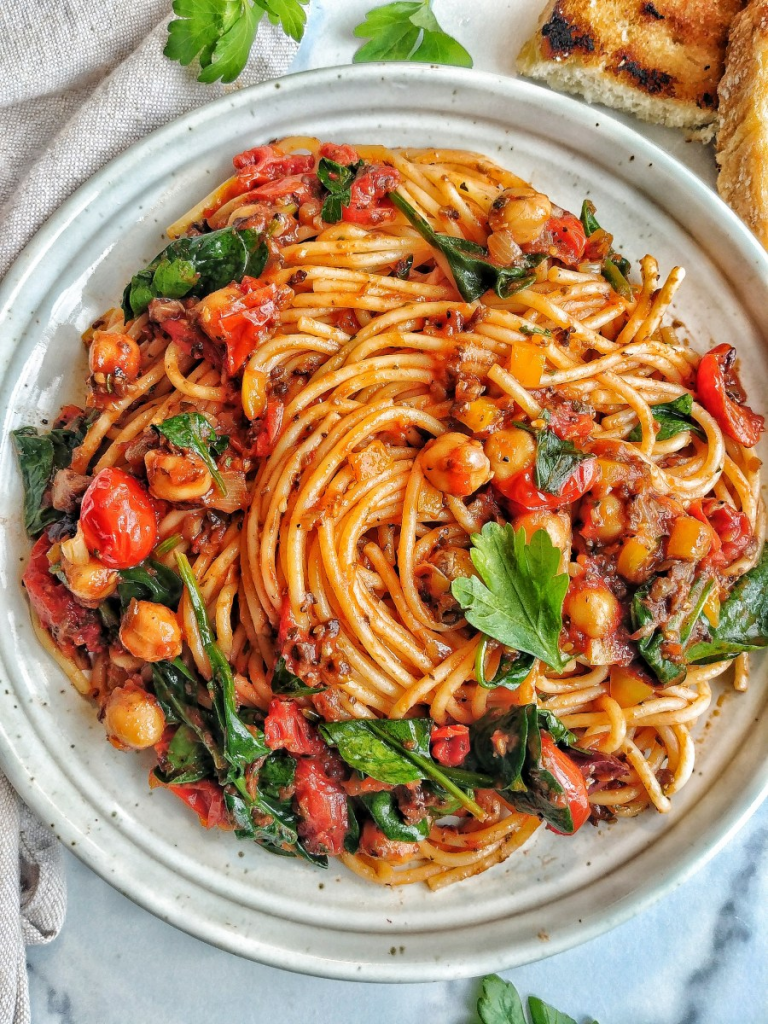 roasted tomato spaghetti