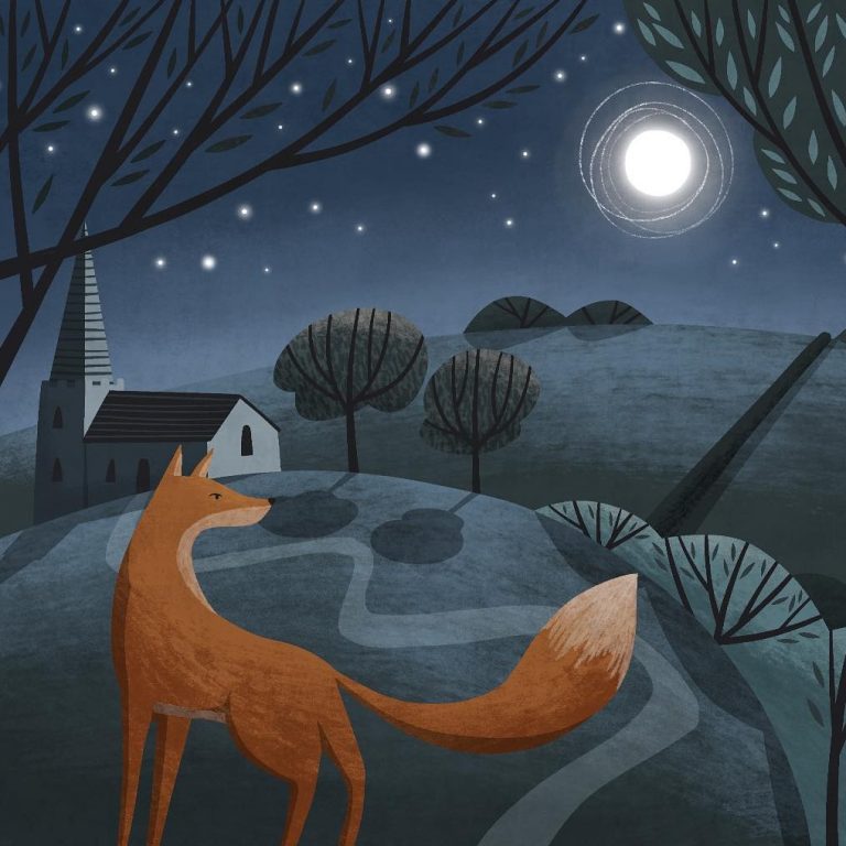 fox and moon Holly Astle