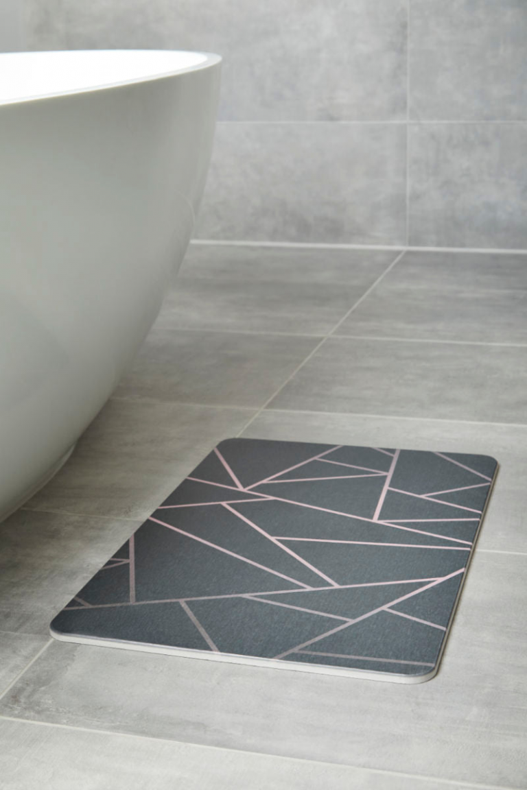 natural step stone bath mats