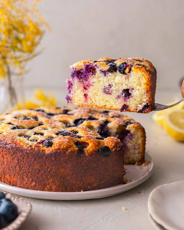 vegan blueberry lemon cake