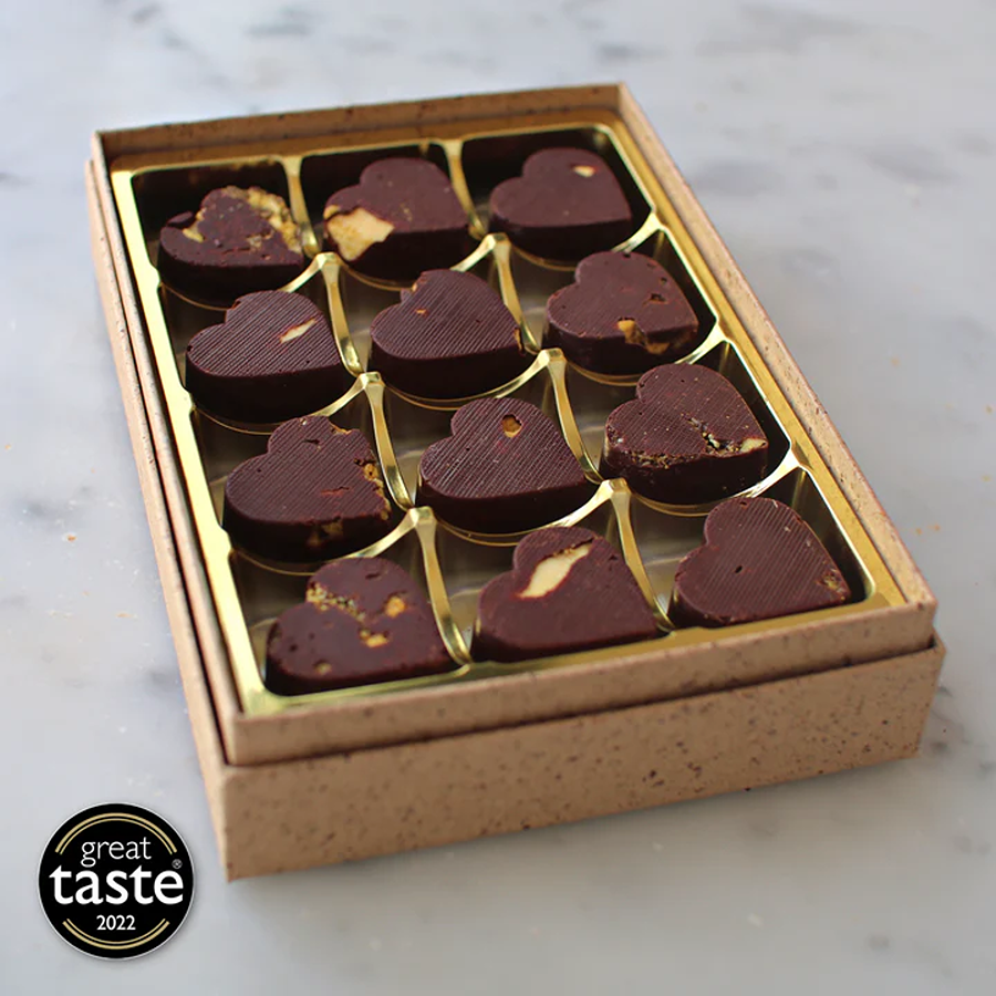 vegan love heart chocs