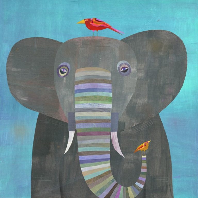colourful elephant Melanie Mikecz