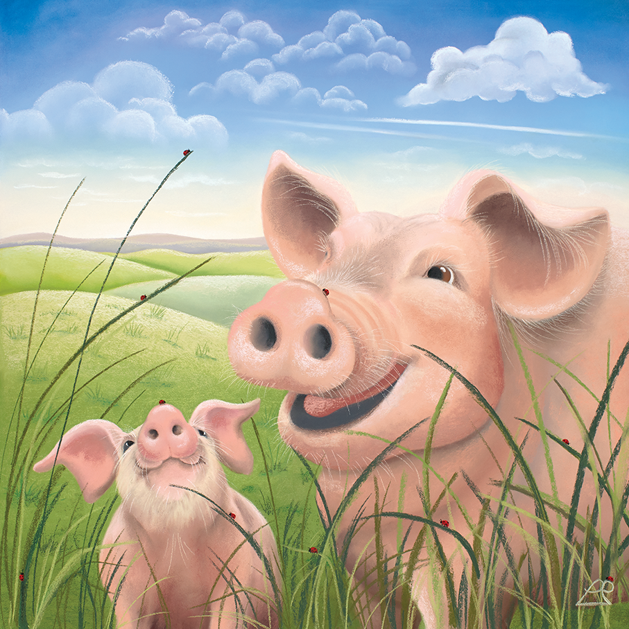 happy pigs Lucy Pittaway