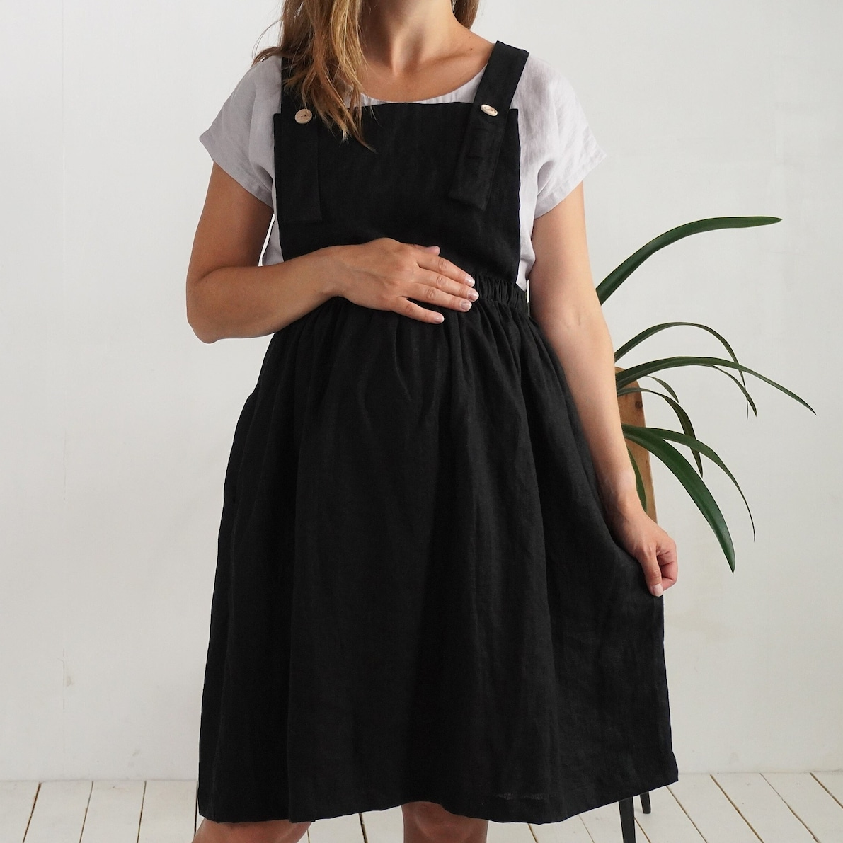 linen maternity dress
