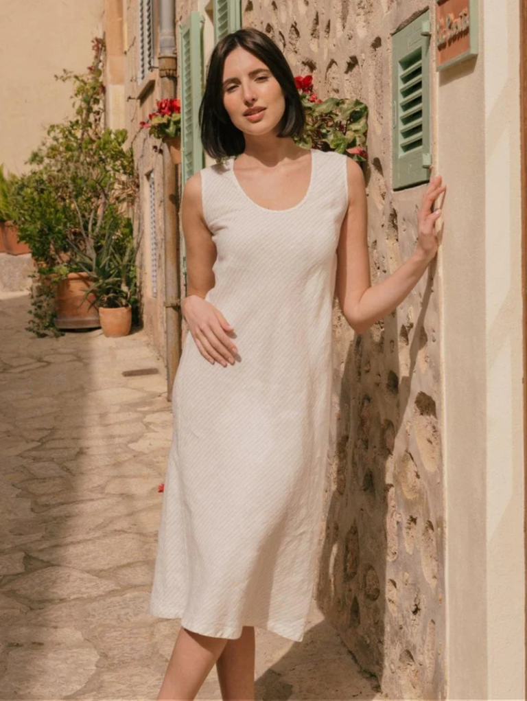linen slip dress