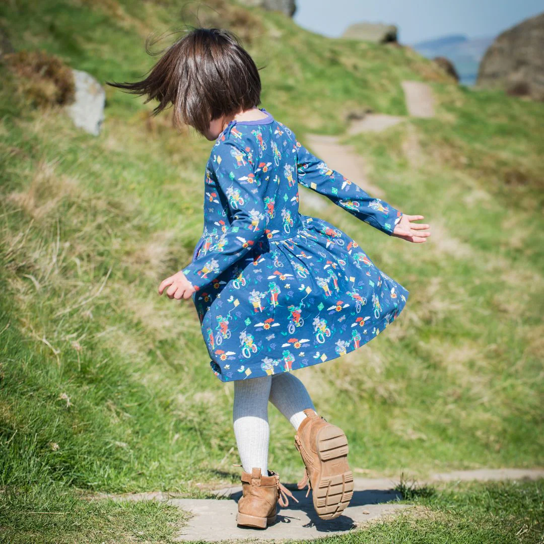 Ducky zebra skater dress