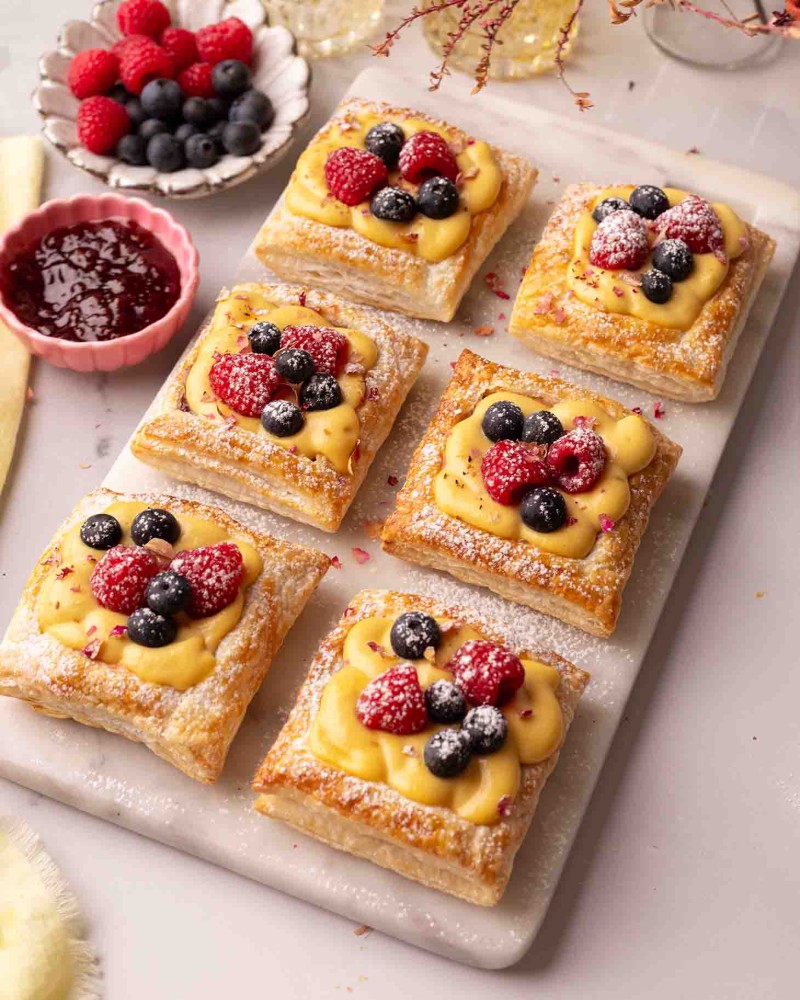 vegan custard pastries