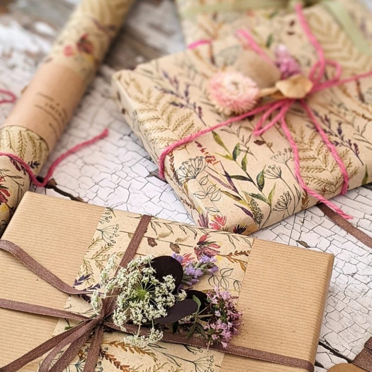 grass paper gift wrap