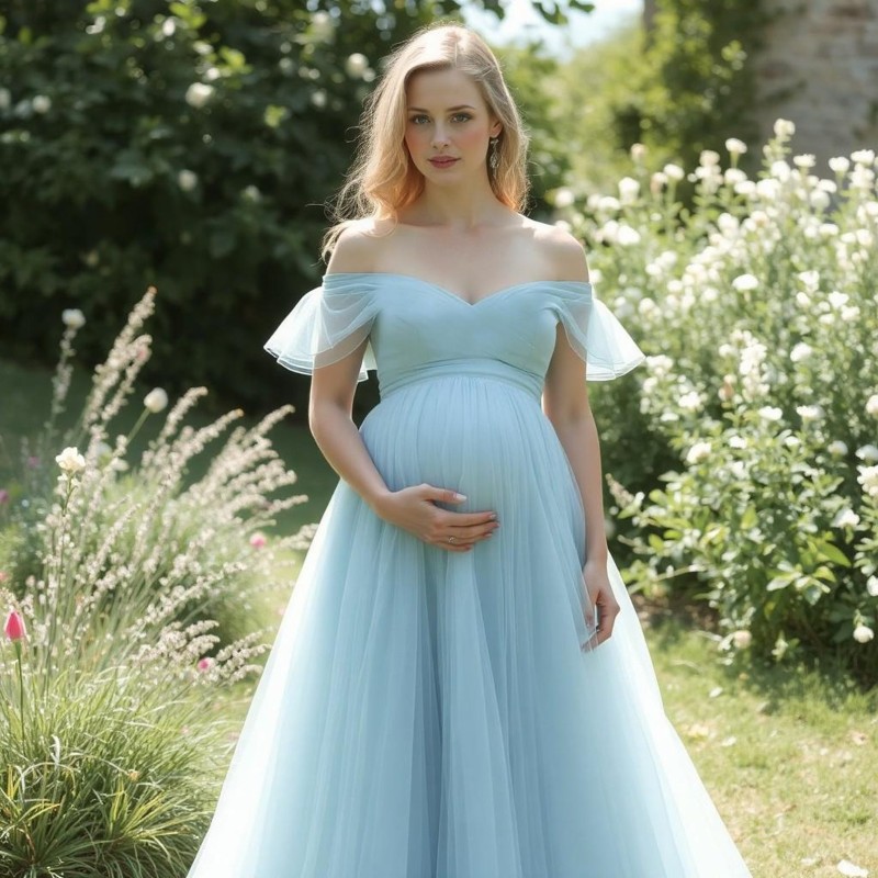 linen maternity gown