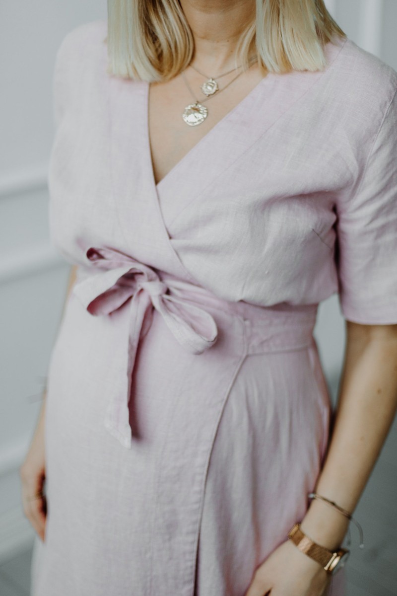 linen maternity dress