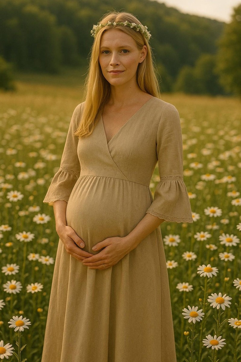 linen maternity gown pattern