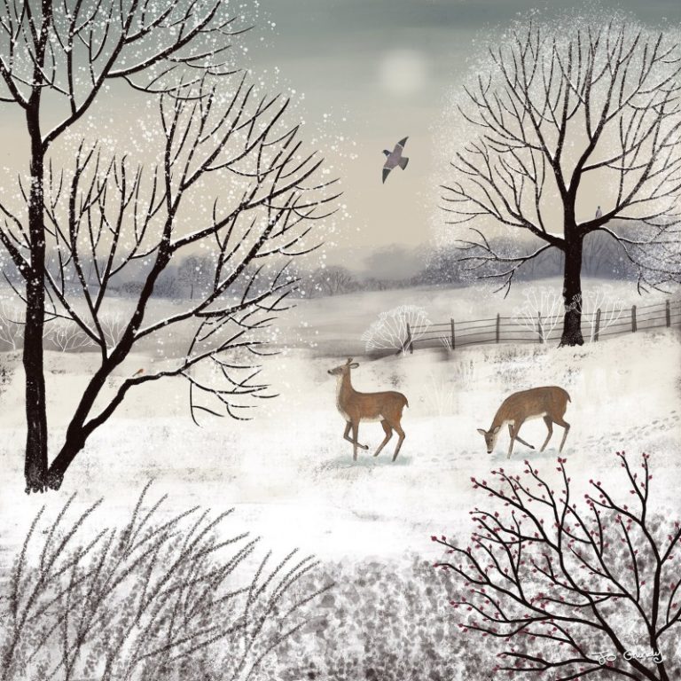 winter deer Jo Grundy