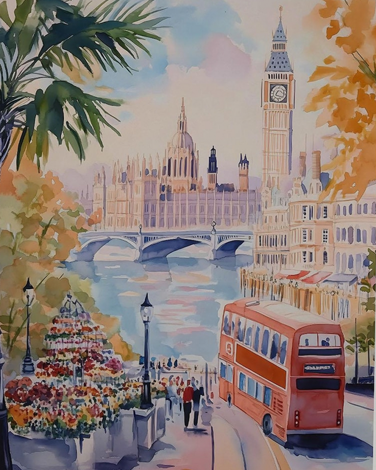 London bus Pastel Pine