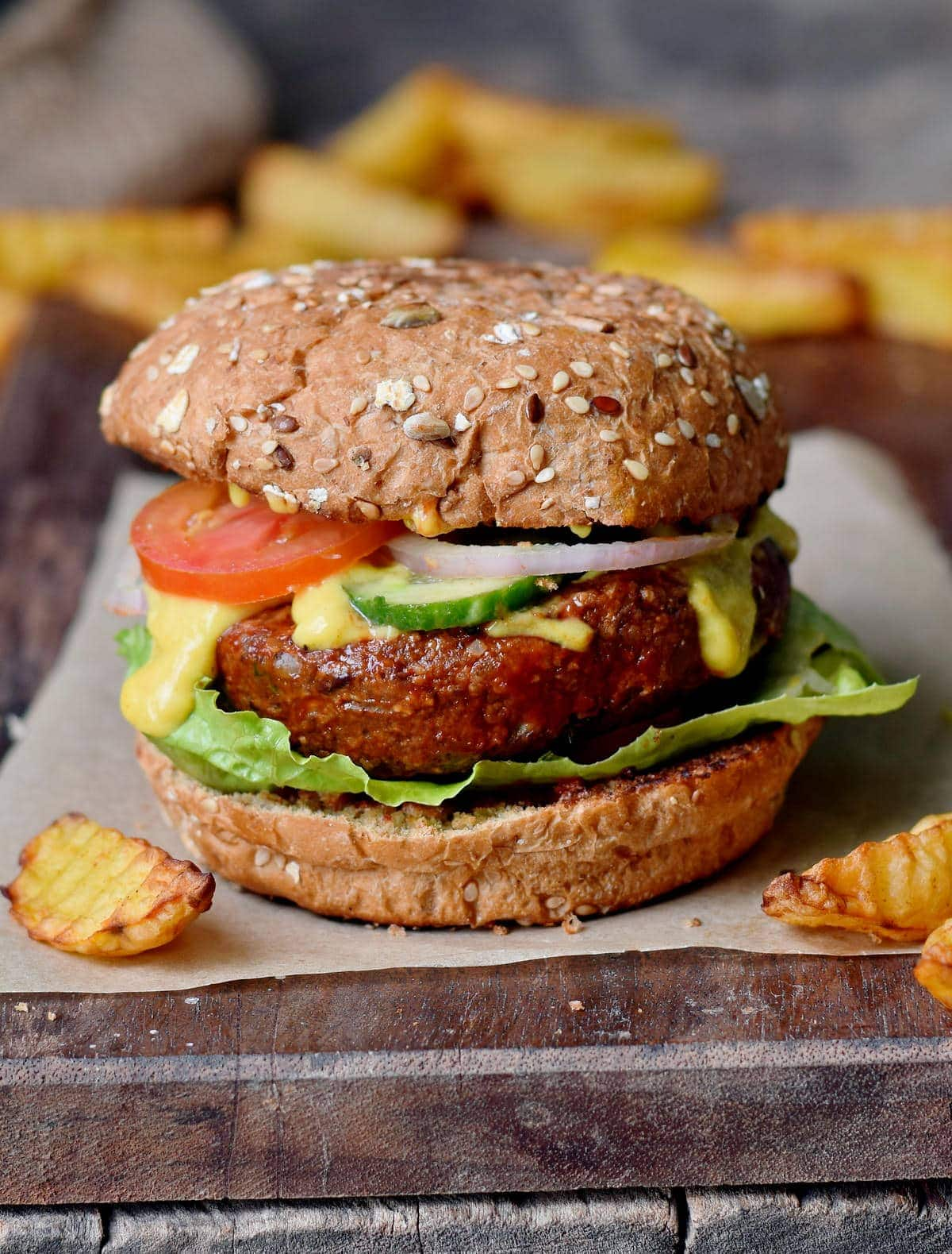black bean burger