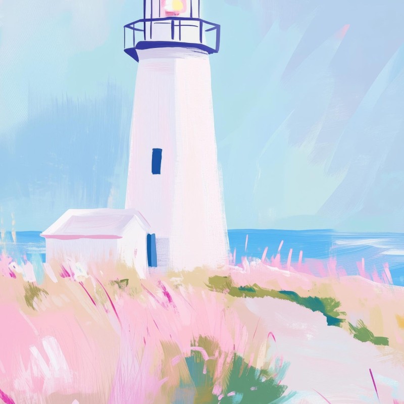 lighthouse pastel mood