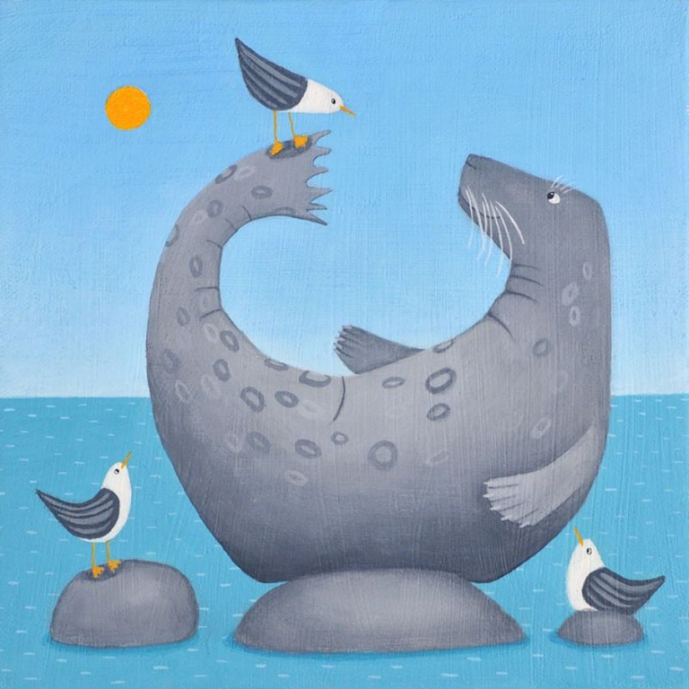 seal and birds Ailsa Black